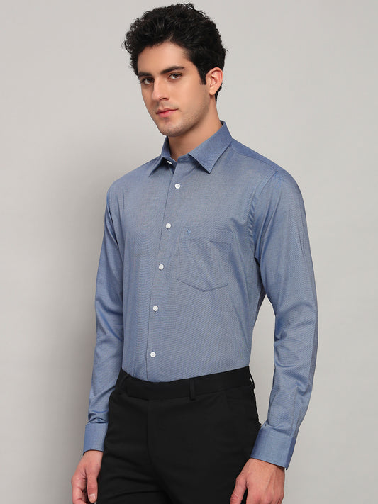 Formal Shirt for Men l Breathable & Soft with Color Fastness Regular Fit Spread Collar Neck Cotton Fabric Solid Pattern