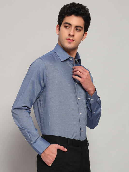 Formal Shirt for Men l Breathable & Soft with Color Fastness Regular Fit Spread Collar Neck Cotton Fabric Solid Pattern