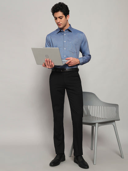 Formal Shirt for Men l Breathable & Soft with Color Fastness Regular Fit Spread Collar Neck Cotton Fabric Solid Pattern