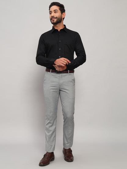 Formal Shirt for Men l Breathable & Soft with Color Fastness Regular Fit Spread Collar Neck Cotton Fabric Self Design Pattern