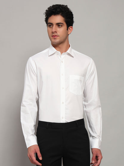 Formal Shirt for Men l Breathable & Soft with Color Fastness Regular Fit Spread Collar Neck Cotton Fabric Solid Pattern