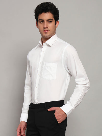 Formal Shirt for Men l Breathable & Soft with Color Fastness Regular Fit Spread Collar Neck Cotton Fabric Solid Pattern
