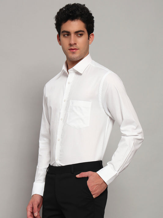Formal Shirt for Men l Breathable & Soft with Color Fastness Regular Fit Spread Collar Neck Cotton Fabric Solid Pattern