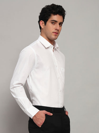Formal Shirt for Men l Breathable & Soft with Color Fastness Regular Fit Spread Collar Neck Cotton Fabric Solid Pattern