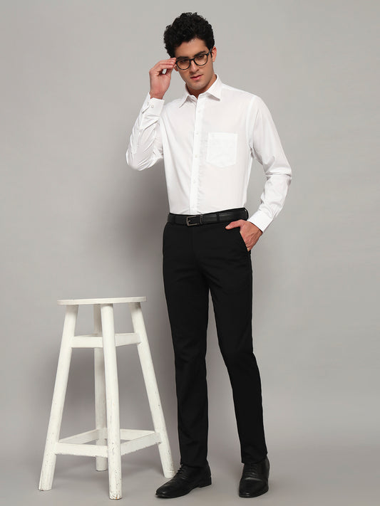 Formal Shirt for Men l Breathable & Soft with Color Fastness Regular Fit Spread Collar Neck Cotton Fabric Solid Pattern
