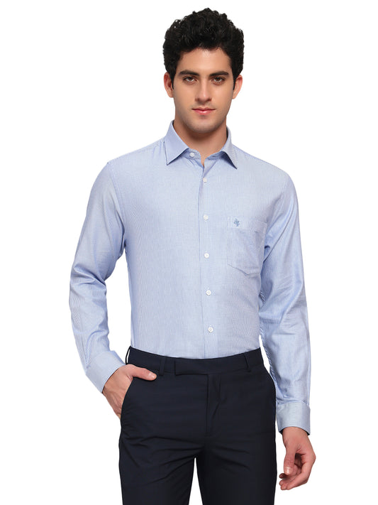 Formal Shirt for Men l Breathable & Soft with Color Fastness Regular Fit Spread Collar Neck Cotton Fabric Self Design Pattern