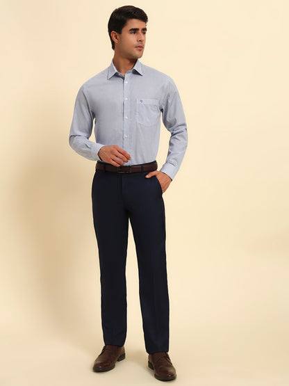 Formal Shirt for Men l Breathable & Soft with Color Fastness Regular Fit Spread Collar Neck Cotton Fabric Printed Pattern