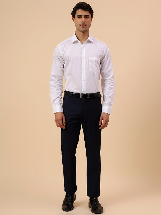 Formal Shirt for Men l Breathable & Soft with Color Fastness Regular Fit Spread Collar Neck Cotton Fabric Solid Pattern