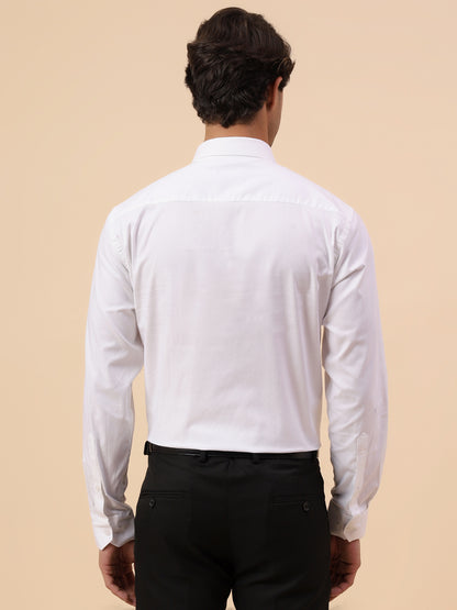 Formal Shirt for Men l Breathable & Soft with Color Fastness Regular Fit Spread Collar Neck Cotton Fabric Solid Pattern