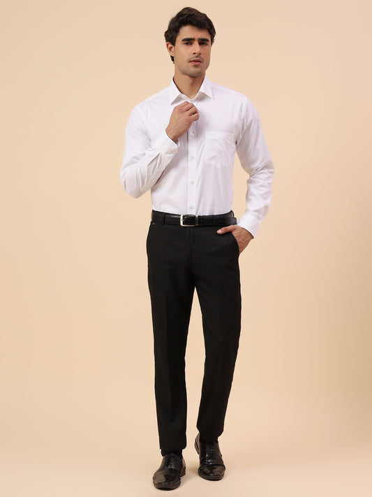 Formal Shirt for Men l Breathable & Soft with Color Fastness Regular Fit Spread Collar Neck Cotton Fabric Solid Pattern