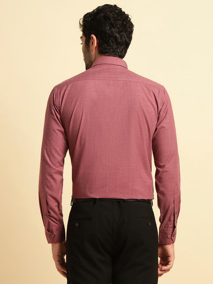 Formal Shirt for Men | Breathable & Soft with Color Fastness Regular Fit Spread Collar Neck Poly Cotton Fabric Solid Pattern