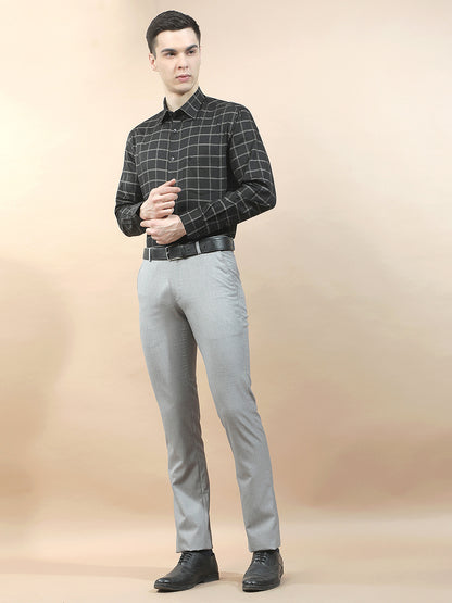 Formal Shirt for Men l Breathable & Soft with Color Fastness Slim Fit  Cotton Fabric Checkered Pattern