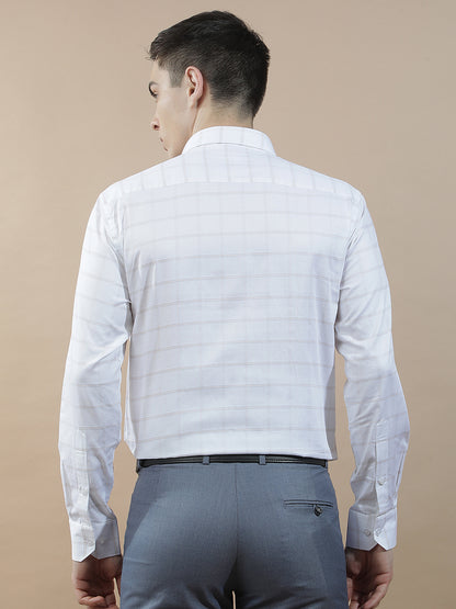 Formal Shirt for Men l Breathable & Soft with Color Fastness Slim Fit  Cotton Fabric Checkered Pattern