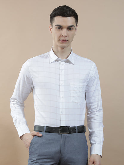 Formal Shirt for Men l Breathable & Soft with Color Fastness Slim Fit  Cotton Fabric Checkered Pattern