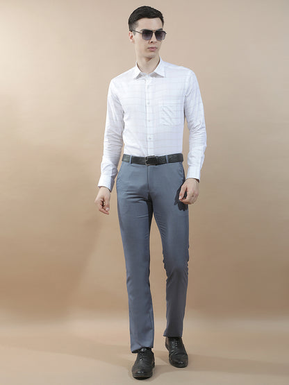 Formal Shirt for Men l Breathable & Soft with Color Fastness Slim Fit  Cotton Fabric Checkered Pattern