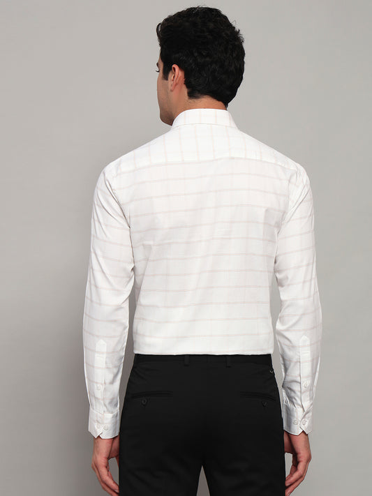 Formal Shirt for Men l Breathable & Soft with Color Fastness Regular Fit Spread Collar Neck Cotton Fabric Striped Pattern