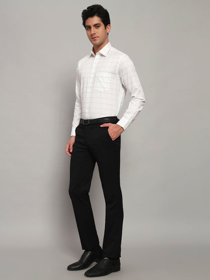 Formal Shirt for Men l Breathable & Soft with Color Fastness Regular Fit Spread Collar Neck Cotton Fabric Striped Pattern