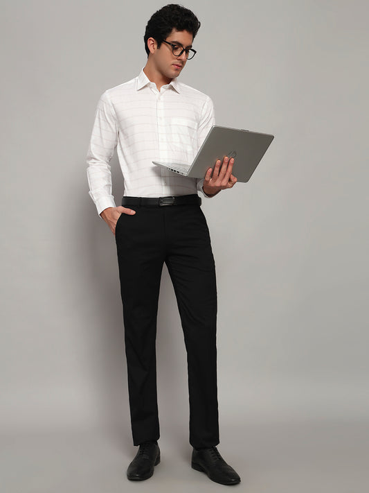 Formal Shirt for Men l Breathable & Soft with Color Fastness Regular Fit Spread Collar Neck Cotton Fabric Striped Pattern