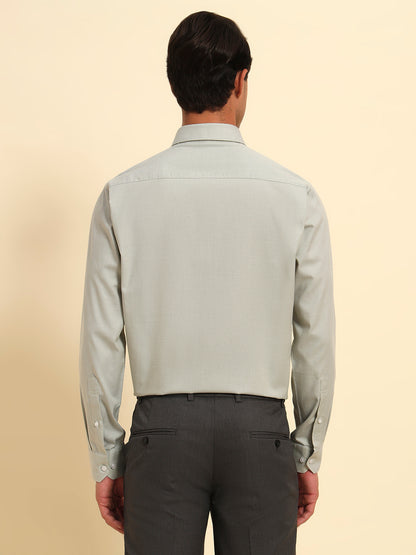 Formal Shirt for Men l Breathable & Soft with Color Fastness Regular Fit Spread Collar Neck Cotton Fabric Self Design Pattern