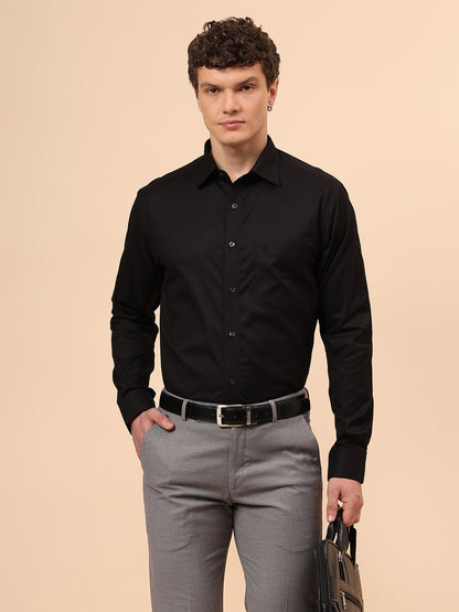 Formal Shirt for Men l Breathable & Soft with Color Fastness Regular Fit Spread Collar Neck Cotton Fabric Solid Pattern