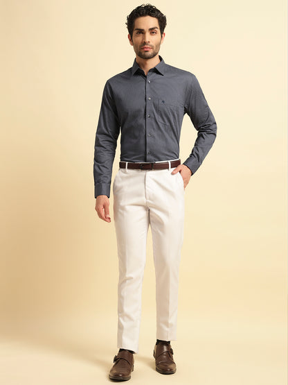 Formal Shirt for Men | Breathable & Soft with Color Fastness Regular Fit Spread Collar Neck Cotton Fabric Printed Pattern