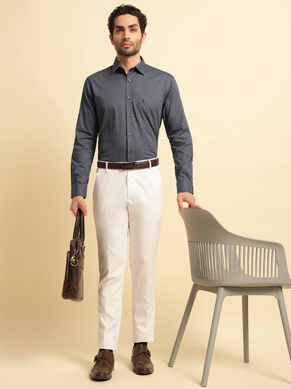 Formal Shirt for Men | Breathable & Soft with Color Fastness Regular Fit Spread Collar Neck Cotton Fabric Printed Pattern