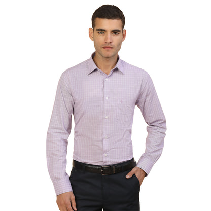 Men's Stylish Checkered Formal Shirt | Regular Fit | Full Sleeve | Pure Cotton | Smart Formal Wear