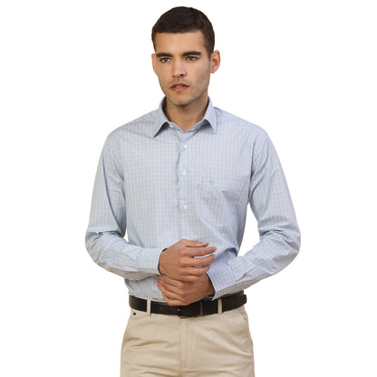 Men's Stylish Checkered Formal Shirt | Regular Fit | Full Sleeve | Pure Cotton | Smart Formal Wear