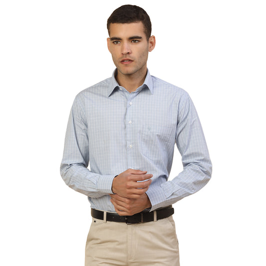 Men's Stylish Checkered Formal Shirt | Regular Fit | Full Sleeve | Pure Cotton | Smart Formal Wear