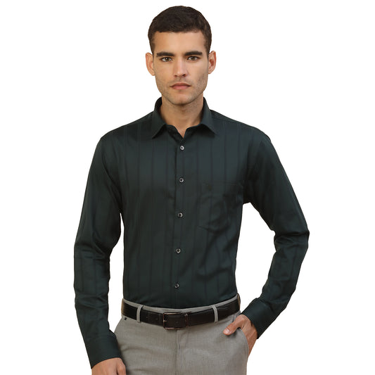 Men's Stylish Striped Formal Shirt | Regular Fit | Full Sleeve | Pure Cotton | Smart Formal Wear