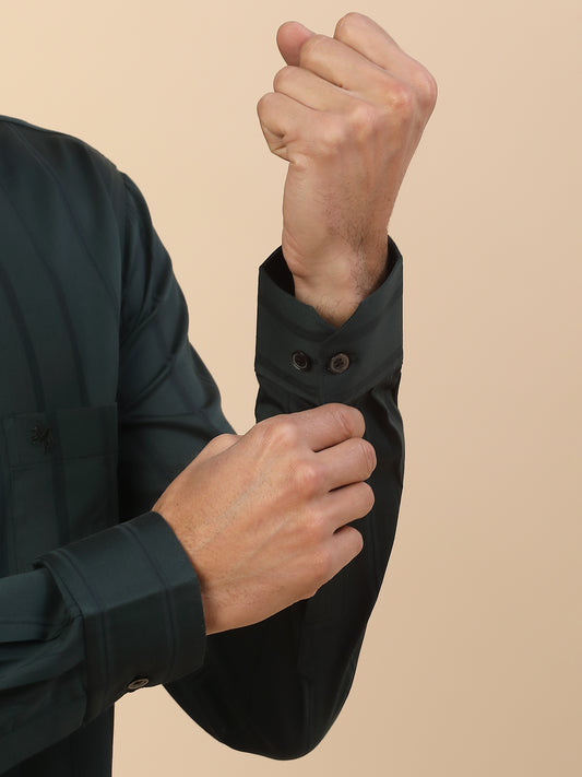 Men's Stylish Striped Formal Shirt | Regular Fit | Full Sleeve | Pure Cotton | Smart Formal Wear