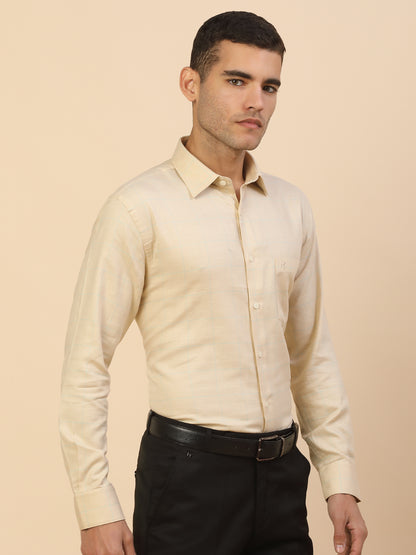 Men's Stylish Checkered Formal Shirt | Regular Fit | Full Sleeve | Pure Cotton | Smart Formal Wear