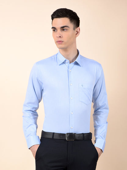 Formal Shirt for Men | Breathable & Soft with Color Fastness Slim Cotton Fabric Self Design Pattern