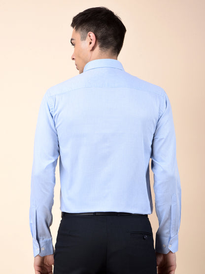 Formal Shirt for Men | Breathable & Soft with Color Fastness Slim Cotton Fabric Self Design Pattern