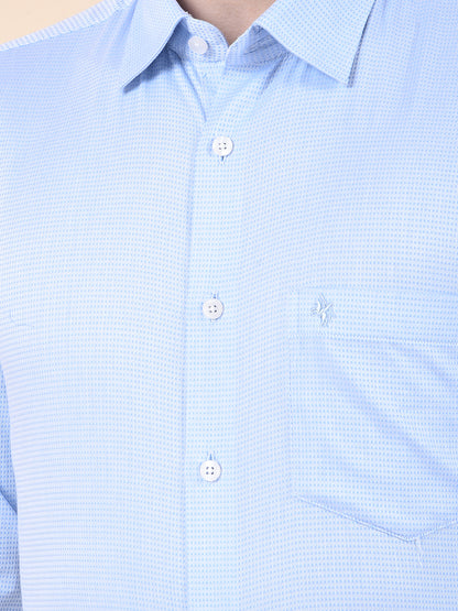 Formal Shirt for Men | Breathable & Soft with Color Fastness Slim Cotton Fabric Self Design Pattern