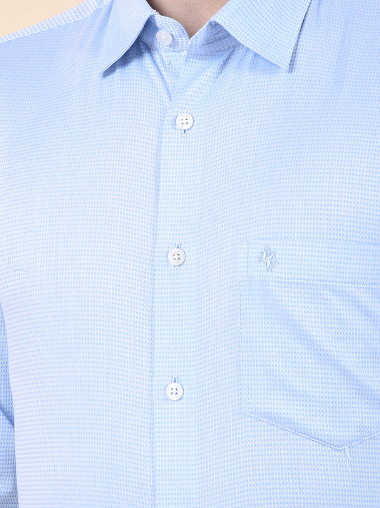 Formal Shirt for Men | Breathable & Soft with Color Fastness Slim Cotton Fabric Self Design Pattern