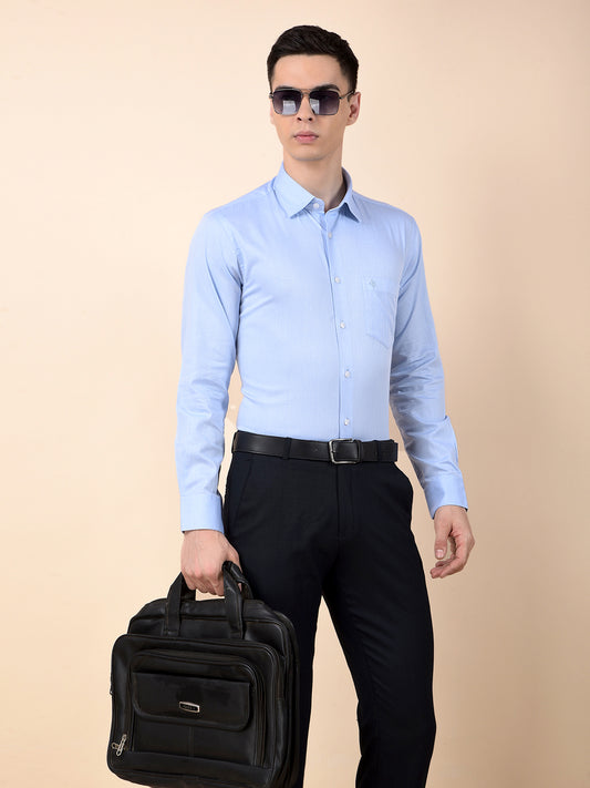 Formal Shirt for Men | Breathable & Soft with Color Fastness Slim Cotton Fabric Self Design Pattern