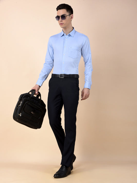 Formal Shirt for Men | Breathable & Soft with Color Fastness Slim Cotton Fabric Self Design Pattern