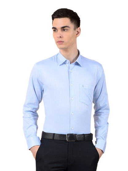 Formal Shirt for Men | Breathable & Soft with Color Fastness Slim Cotton Fabric Self Design Pattern