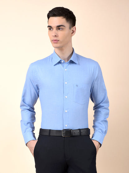 Formal Shirt for Men | Breathable & Soft with Color Fastness Regular Poly Cotton Fabric Solid Pattern