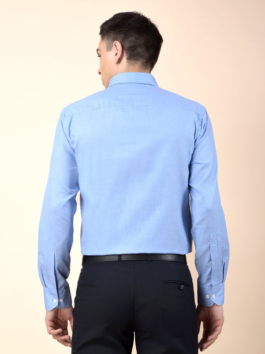 Formal Shirt for Men | Breathable & Soft with Color Fastness Regular Poly Cotton Fabric Solid Pattern