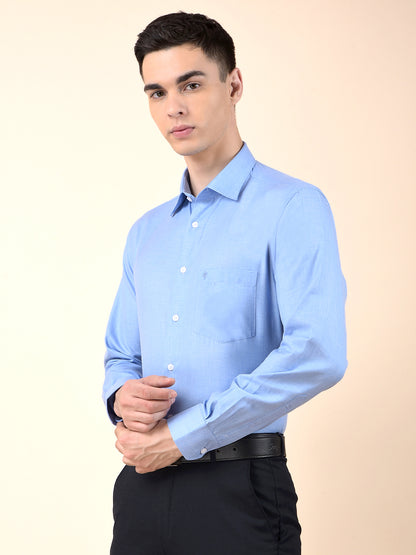 Formal Shirt for Men | Breathable & Soft with Color Fastness Regular Poly Cotton Fabric Solid Pattern