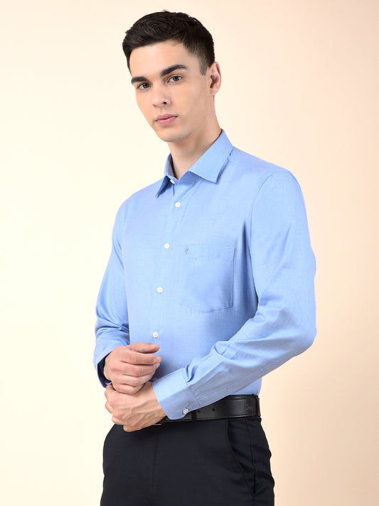 Formal Shirt for Men | Breathable & Soft with Color Fastness Regular Poly Cotton Fabric Solid Pattern