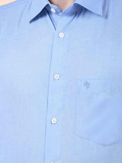 Formal Shirt for Men | Breathable & Soft with Color Fastness Regular Poly Cotton Fabric Solid Pattern