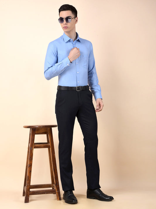 Formal Shirt for Men | Breathable & Soft with Color Fastness Regular Poly Cotton Fabric Solid Pattern