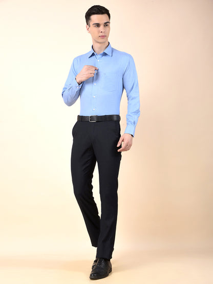 Formal Shirt for Men | Breathable & Soft with Color Fastness Regular Poly Cotton Fabric Solid Pattern