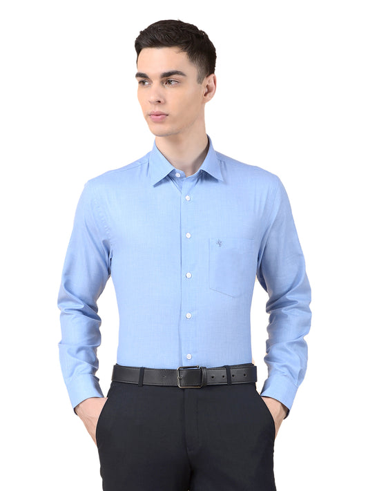Formal Shirt for Men | Breathable & Soft with Color Fastness Regular Poly Cotton Fabric Solid Pattern