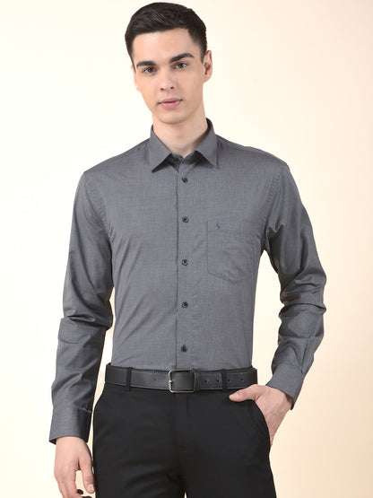 Formal Shirt for Men | Breathable & Soft with Color Fastness Regular Poly Cotton Fabric Solid Pattern