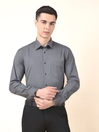Formal Shirt for Men | Breathable & Soft with Color Fastness Regular Poly Cotton Fabric Solid Pattern