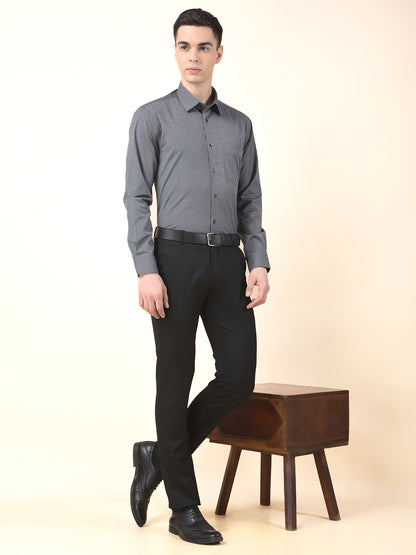Formal Shirt for Men | Breathable & Soft with Color Fastness Regular Poly Cotton Fabric Solid Pattern